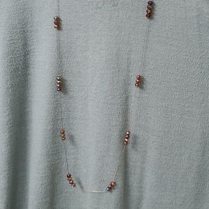 Bronze retro long chain necklace